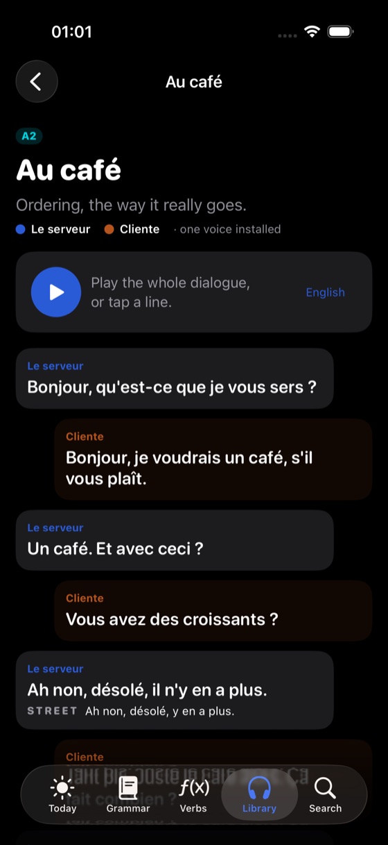 A two-voice dialogue
