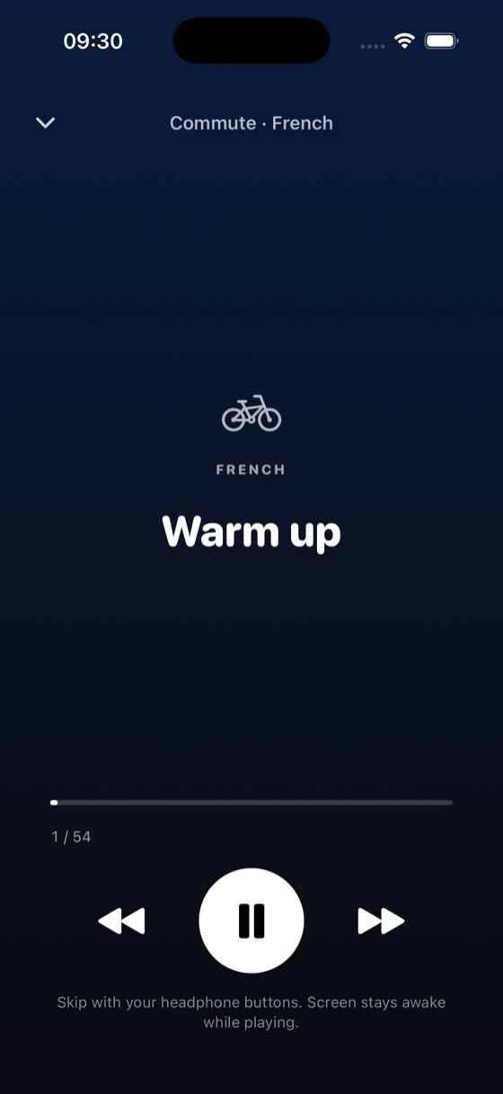 Commute mode playing with the screen locked